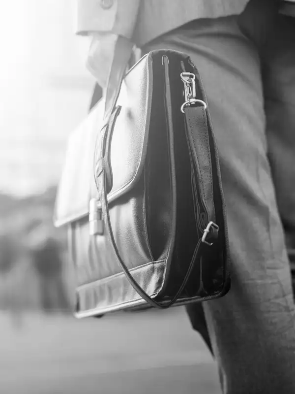 Businessperson holding a black briefcase.
